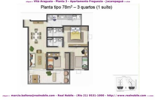 Apartamentos na planta na Freguesia Vita Araguaia Real Nobile RJ