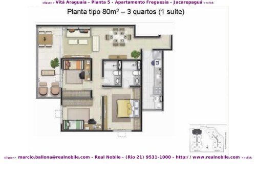 Apartamentos na planta na Freguesia Vita Araguaia Real Nobile RJ