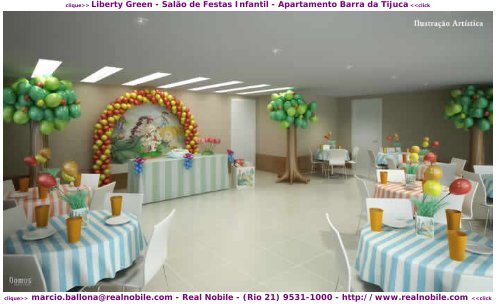 Apartamentos na planta Barra da Tijuca Liberty Green Real Nobile RJ