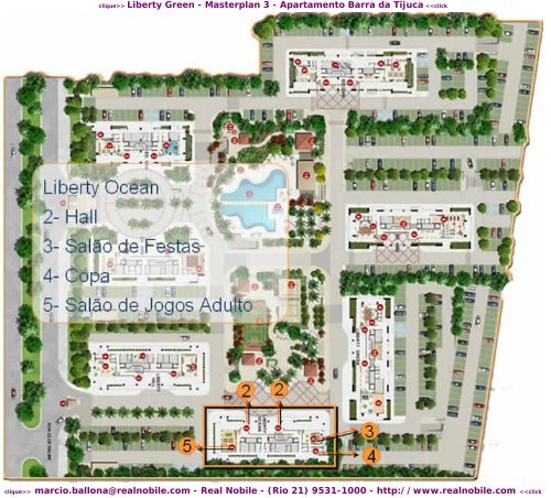 Apartamentos na planta Barra da Tijuca Liberty Green Real Nobile RJ