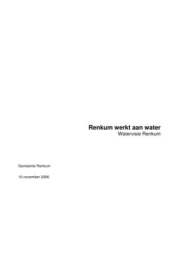 WatervisieRenkum AvdM061206.pdf - Renkum - Gemeente Renkum