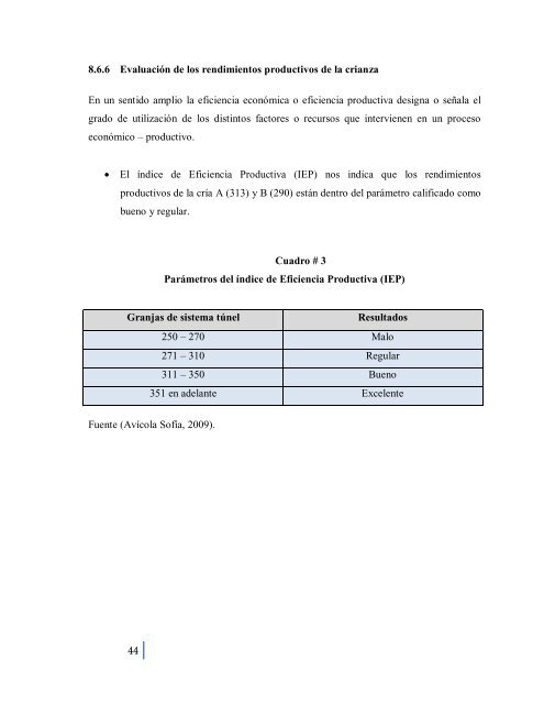 1 SEGUIMIENTO A LA CRIANZA COMERCIAL DE POLLOS ...