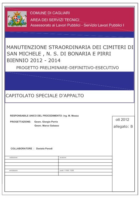 Capitolato speciale d'appalto - Comune di Cagliari