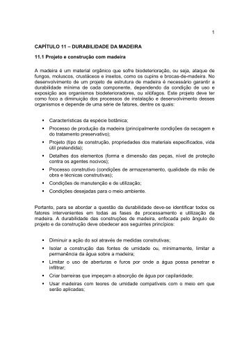 Categoria de uso das madeiras - Fiep