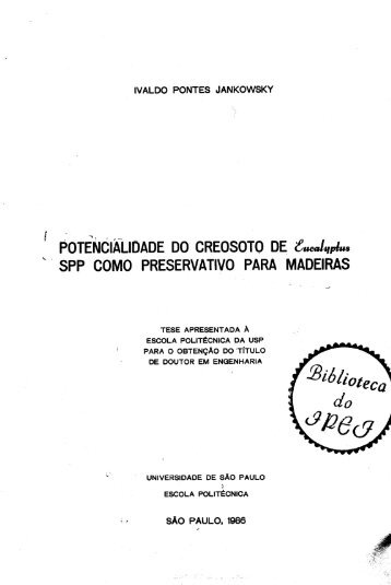 Potencialidade do creosoto de Eucalyptus como preservativo ... - Ipef