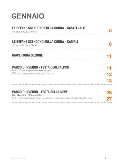 PROGRAMMA ATTIVITA' 2013 - CAI Teramo