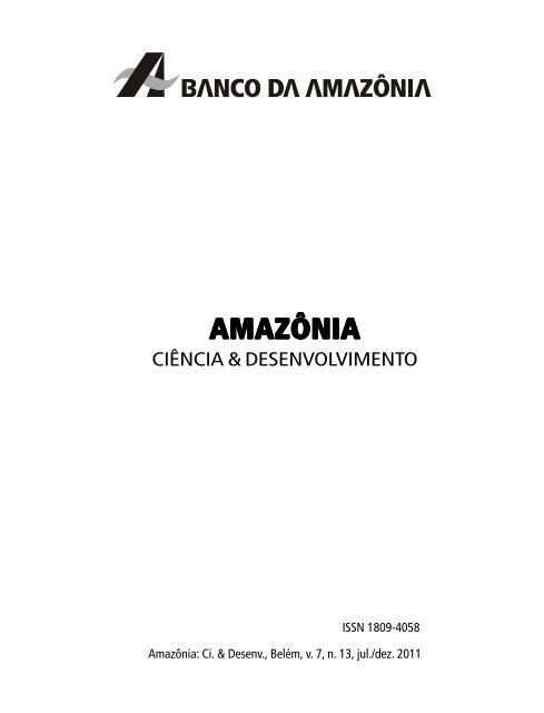 Baixe aqui a revista na integra - Banco da Amazônia