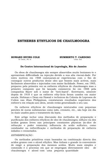 ESTHERES ETHYLICOS DE CHAULMOOGRA - Index of