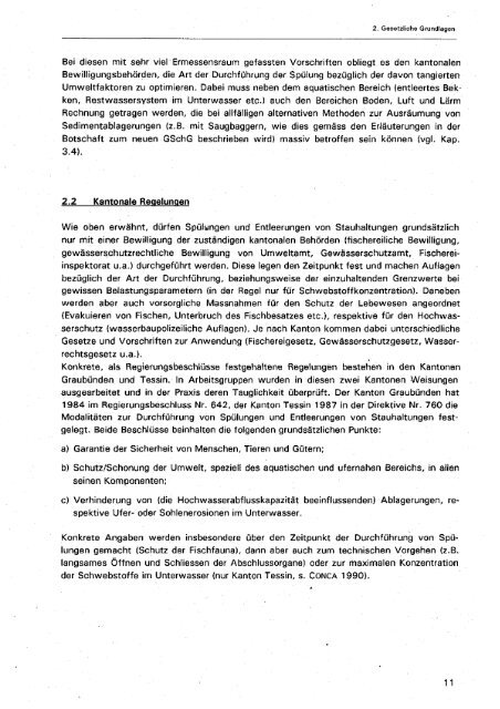 Ökologische Folgen von Stauraum- spülungen - Bafu