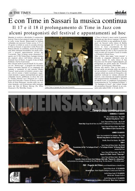 Il Tabloid del festival Time in Jazz 2008