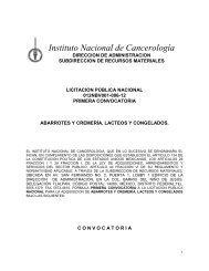 Convocatoria - Instituto Nacional de Cancerología