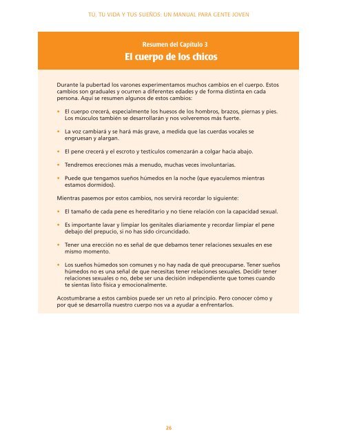 Tú, tu vida y tus sueños: - HIV/AIDS Clearinghouse