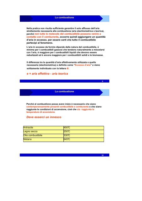 Terza Lezione La combustione - Teknologieimpianti