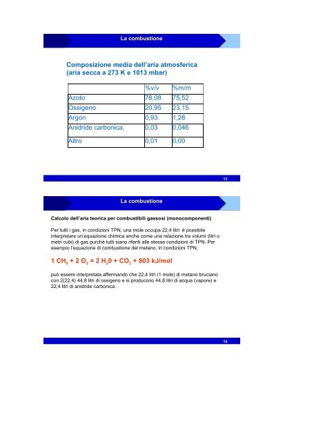 Terza Lezione La combustione - Teknologieimpianti