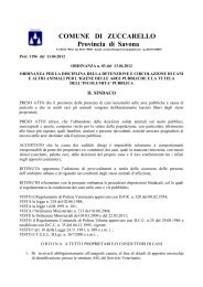 COMUNE DI ZUCCARELLO Provincia di Savona - albo pretorio on ...