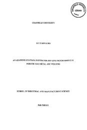 LIBRARY ı6ıul 0) - Cranfield University