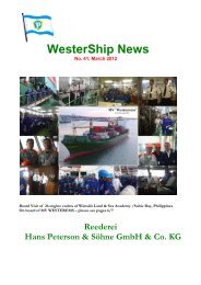 WesterShip News - Hans Peterson & Söhne