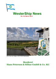 WesterShip News - Hans Peterson & Söhne