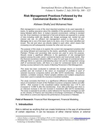 Risk Management Practices Followed by the Commercial Banks in ...