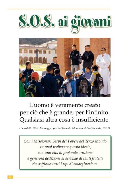 Servi dei Poveri del Terzo Mondo - Misioneros Siervos de los ...