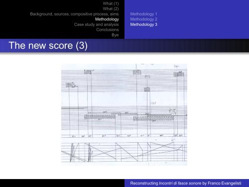 Incontri di fasce sonore by Franco Evangelisti. From the rebuilding to ...