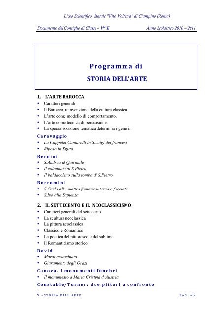 Testi adottati - Liceo Scientifico Statale Vito Volterra