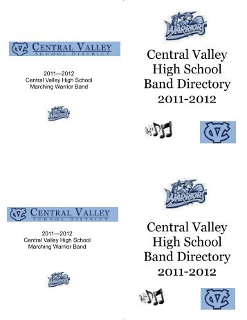 Central Valley High School Band Directory 2011-2012 Central ...