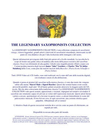 the legendary saxophonists collection - Keepe Publishing House