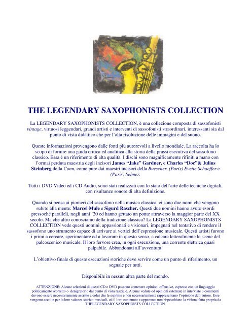 the legendary saxophonists collection - Keepe Publishing House