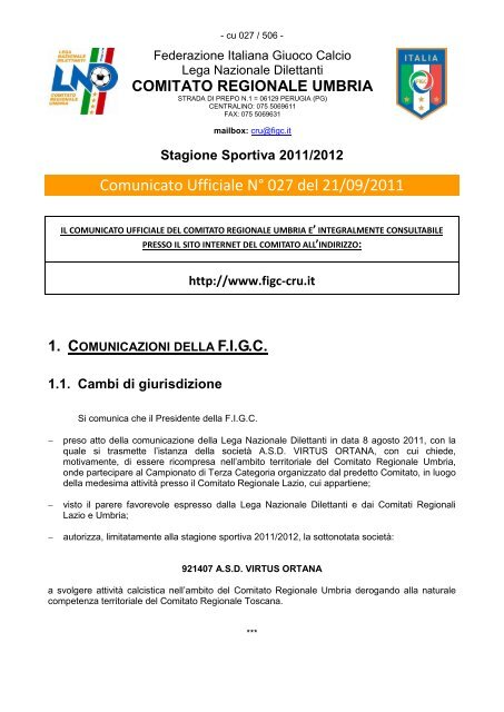 campionato giovanissimi regionali a2 - FIGC Comitato Regionale ...