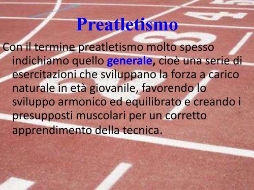 preatletismo specifico