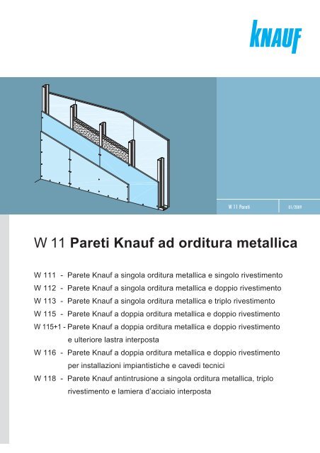 Scheda Tecnica Pareti W11 - Knauf