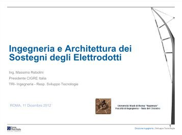 Ingegneria e Architettura dei Sostegni degli Elettrodotti