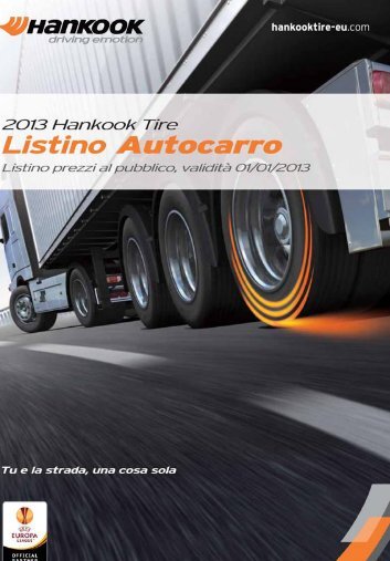 Listino Hankook Autocarro 1° Gennaio 2013 - Ciavarella Pneumatici