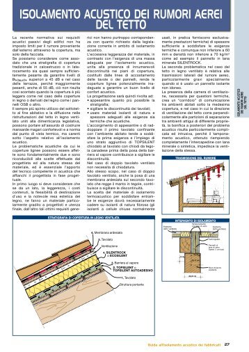 guida all'isolamento acustico dei fabbricati - Bitum uno snc