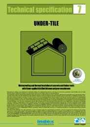 Technical specification 7: UNDER TILES - Index S.p.A.