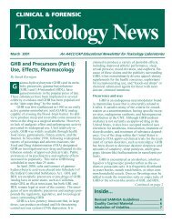 CLINICAL & FORENSIC Toxicology News - American Association ...