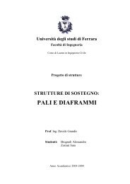 Strutture di sostegno: pali e diaframmi - Geoplanning