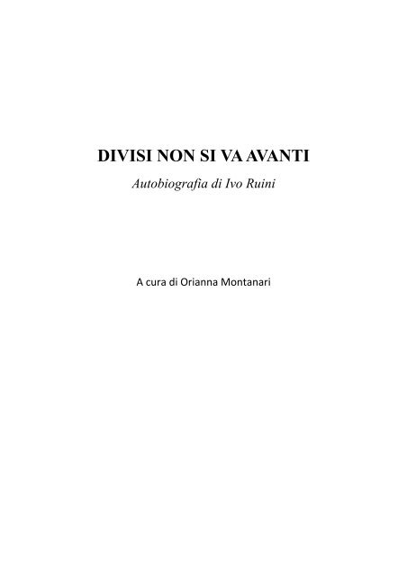 divisi non si va avanti - Associazione di Genitori Un sasso nello stagno