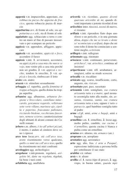 vocabolario del dialetto albanense nino dori aldo ... - ISSiRFA - Cnr