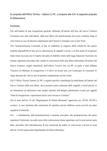 delibera aree cimitero.pdf - Comune di Calatafimi Segesta