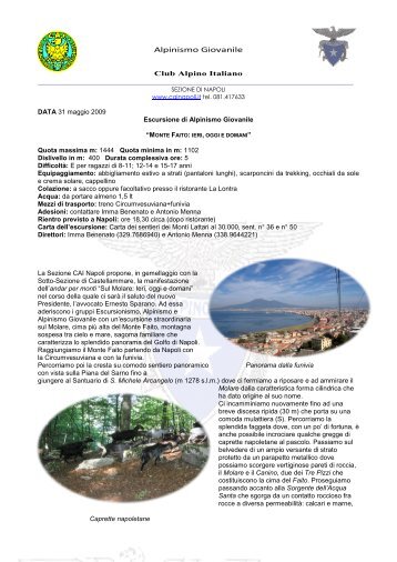 Alpinismo Giovanile - CAI Sezione di Napoli