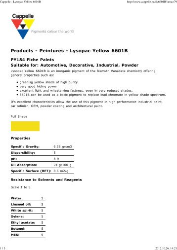 Cappelle - Lysopac Yellow 6601B