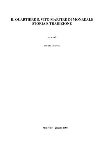 Il quartiere di san Vito a Monreale - Altervista