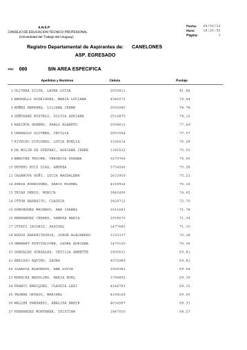 Aspirantes Canelones al 260612.rtf - Universidad del Trabajo del ...