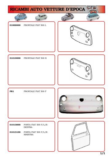RICAMBI AUTO VETTURE D'EPOCA - CRA