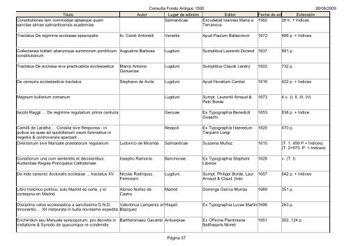 Consulta Fondo Antiguo 1500