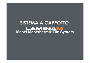 Cappotto LAMINAM MAPEI - DieMMe