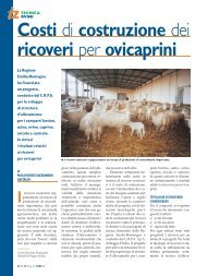 Costi di costruzione dei ricoveri per ovicaprini - Centro Ricerche ...