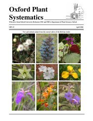 OPS 13 - Oxford Plant Systematics - University of Oxford